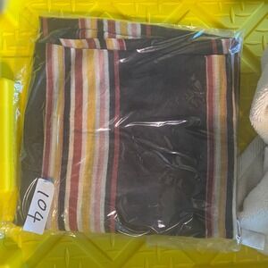 Aratta Brown Striped Scarf Womens Multi Color Stripe‎ Fringe